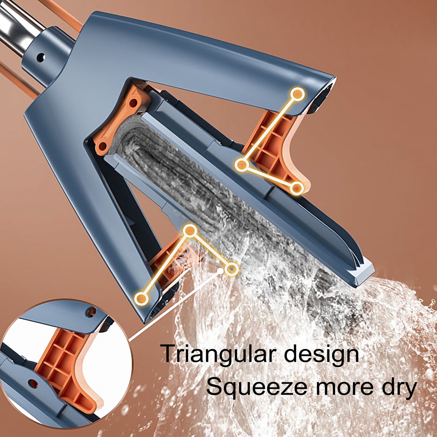 Mop Home Cleaning Sponge Floor Cleaning & Folding Absorbing Squeeze Water Magic Mop.