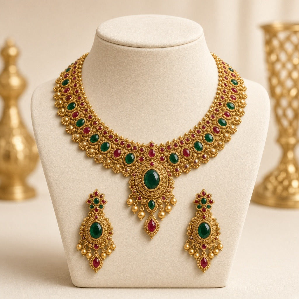 Temple necklace set