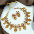 Multicolour Gold-Plated Traditional Necklace & Earrings Set - Vkart