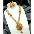 Red Antique Finish Necklace & Earrings Set - Vkart