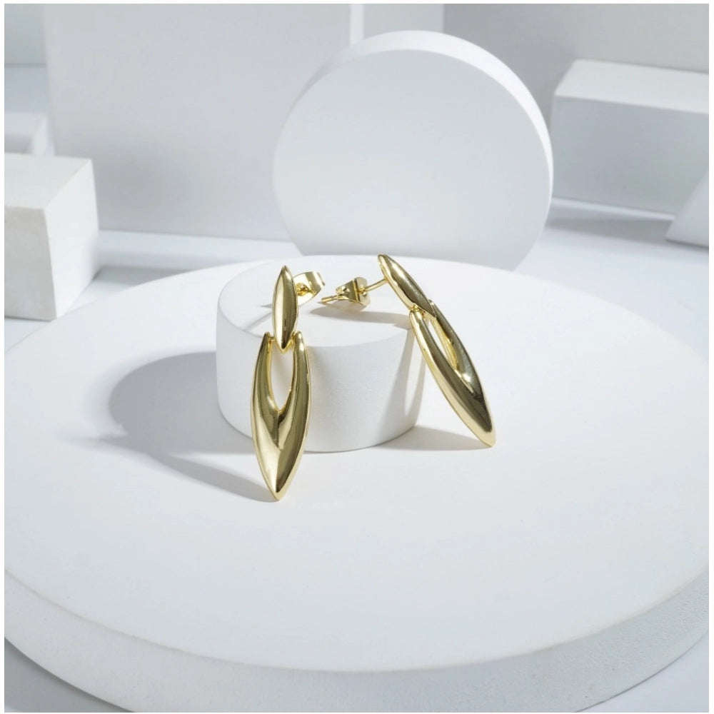 Gold-Tone Mini Office Earrings - Vkart - View 2
