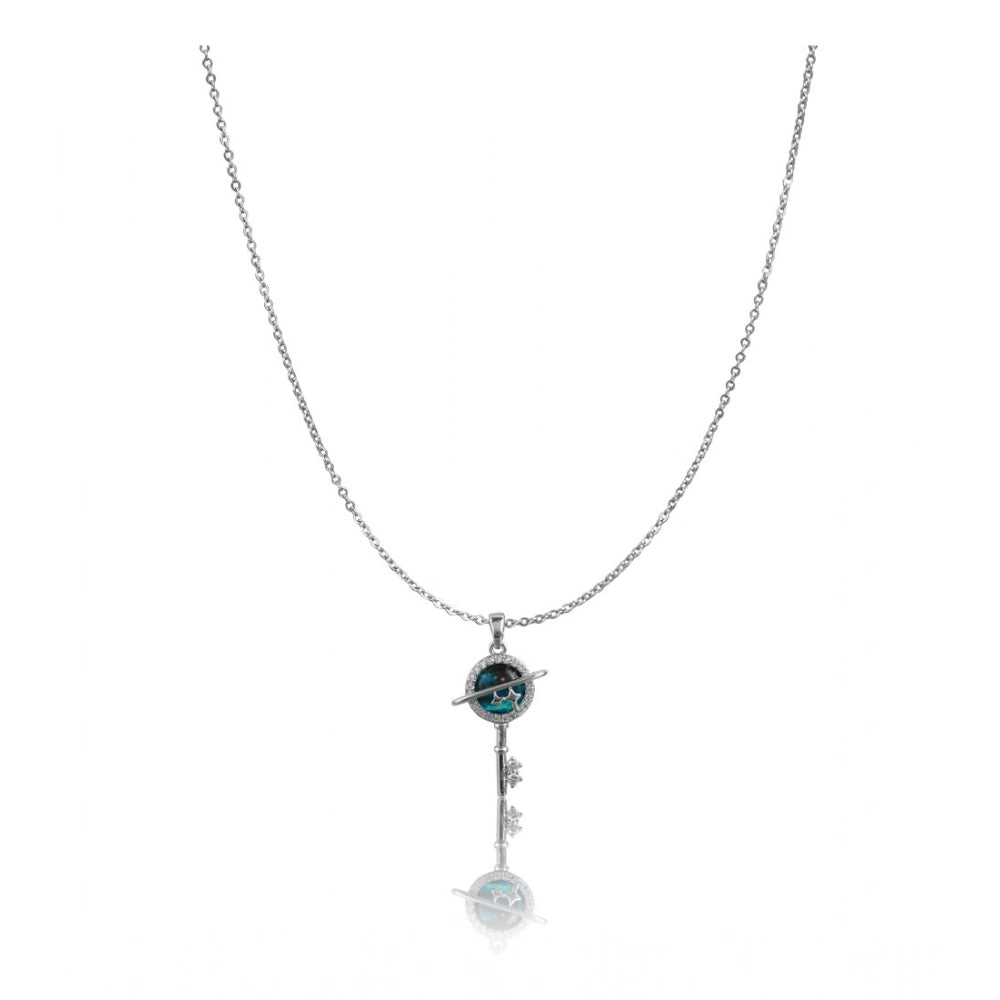 Silver Key Pendant Steel Chain - Vkart
