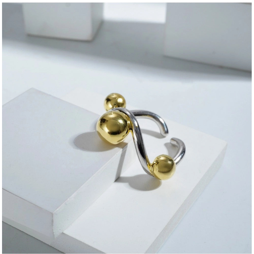 Silver Daily Wear Steel Ring - Vkart - View 2
