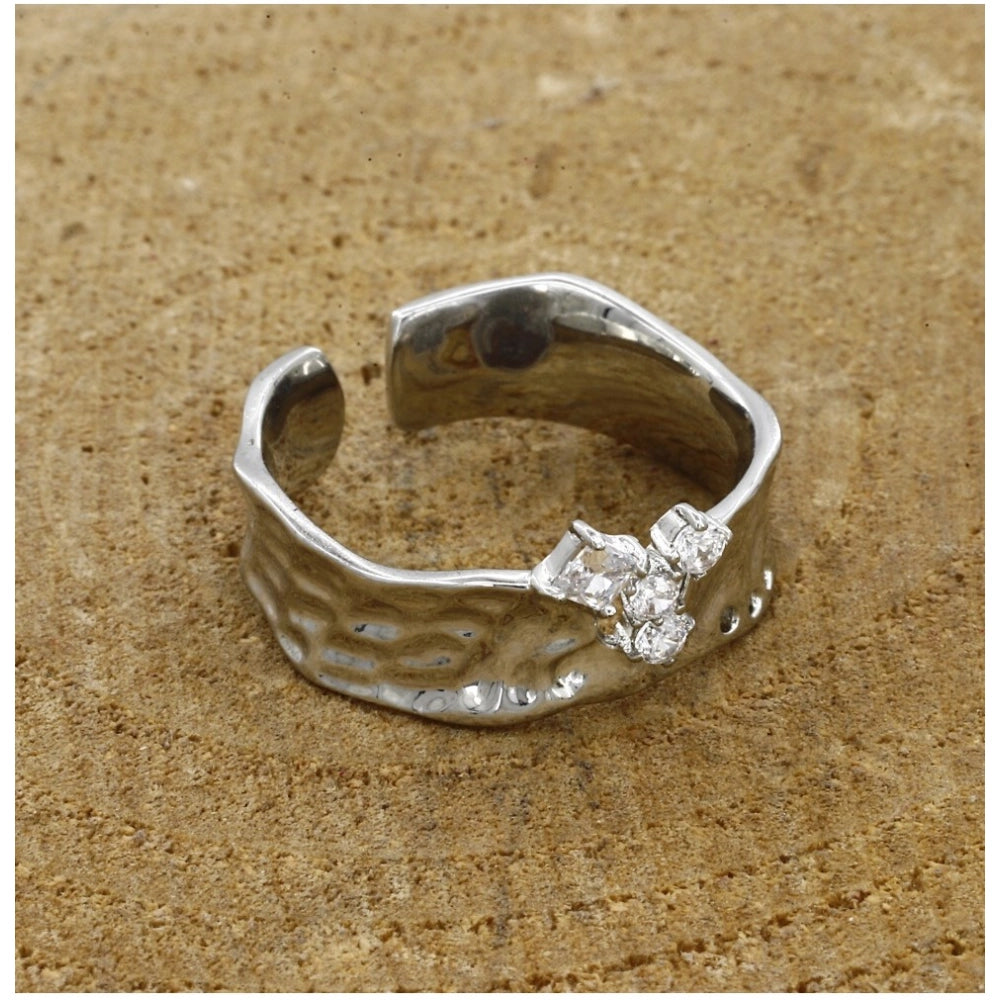Silver Western Steel Finger Ring - Vkart - View 2