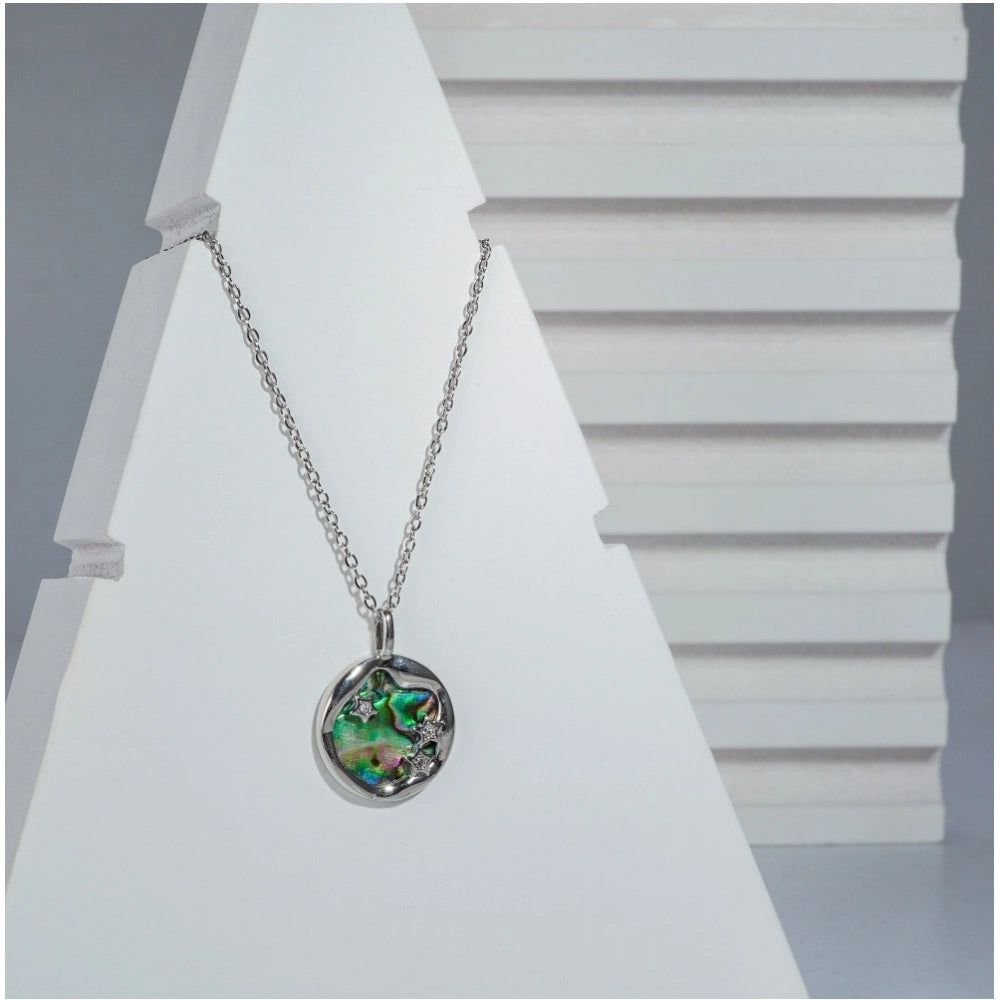 Silver Galaxy Pendant Steel Chain - Vkart - View 2
