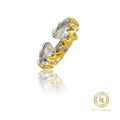 Silver Double Tone Steel Ring - Vkart