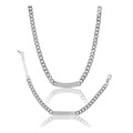 Silver Steel Bracelet & Necklace Combo - Vkart