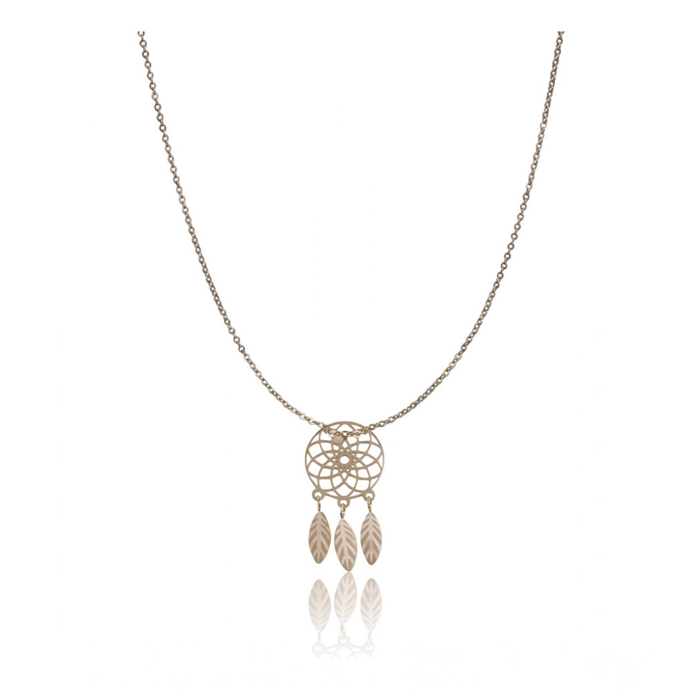 Gold Dream Catcher Pendant Steel Chain - Vkart