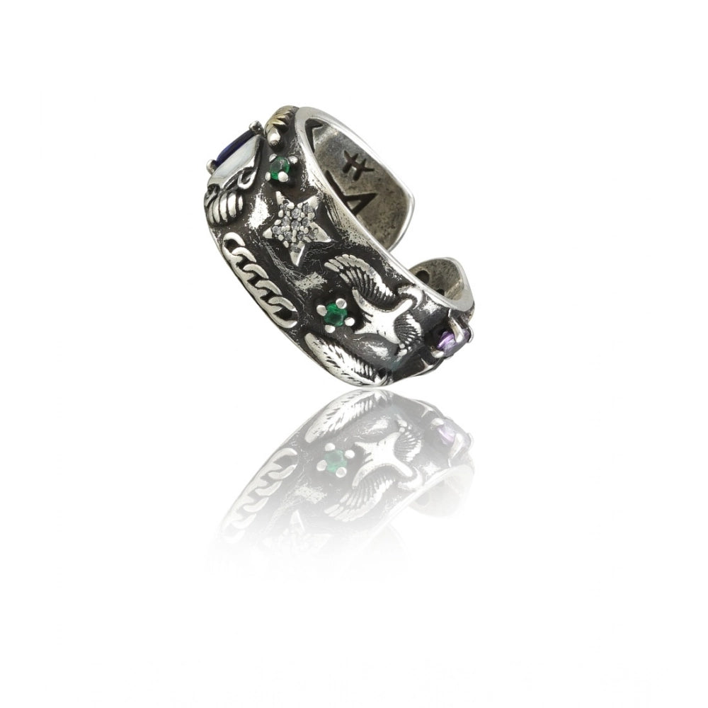 Silver Office Wear Steel Ring - Vkart