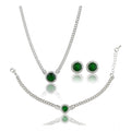Green Stone Western Steel Combo Jewellery - Vkart