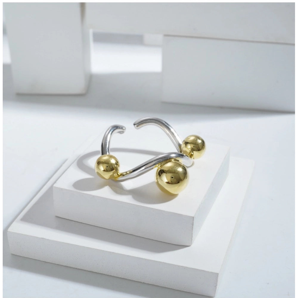 Silver Daily Wear Steel Ring - Vkart - View 3