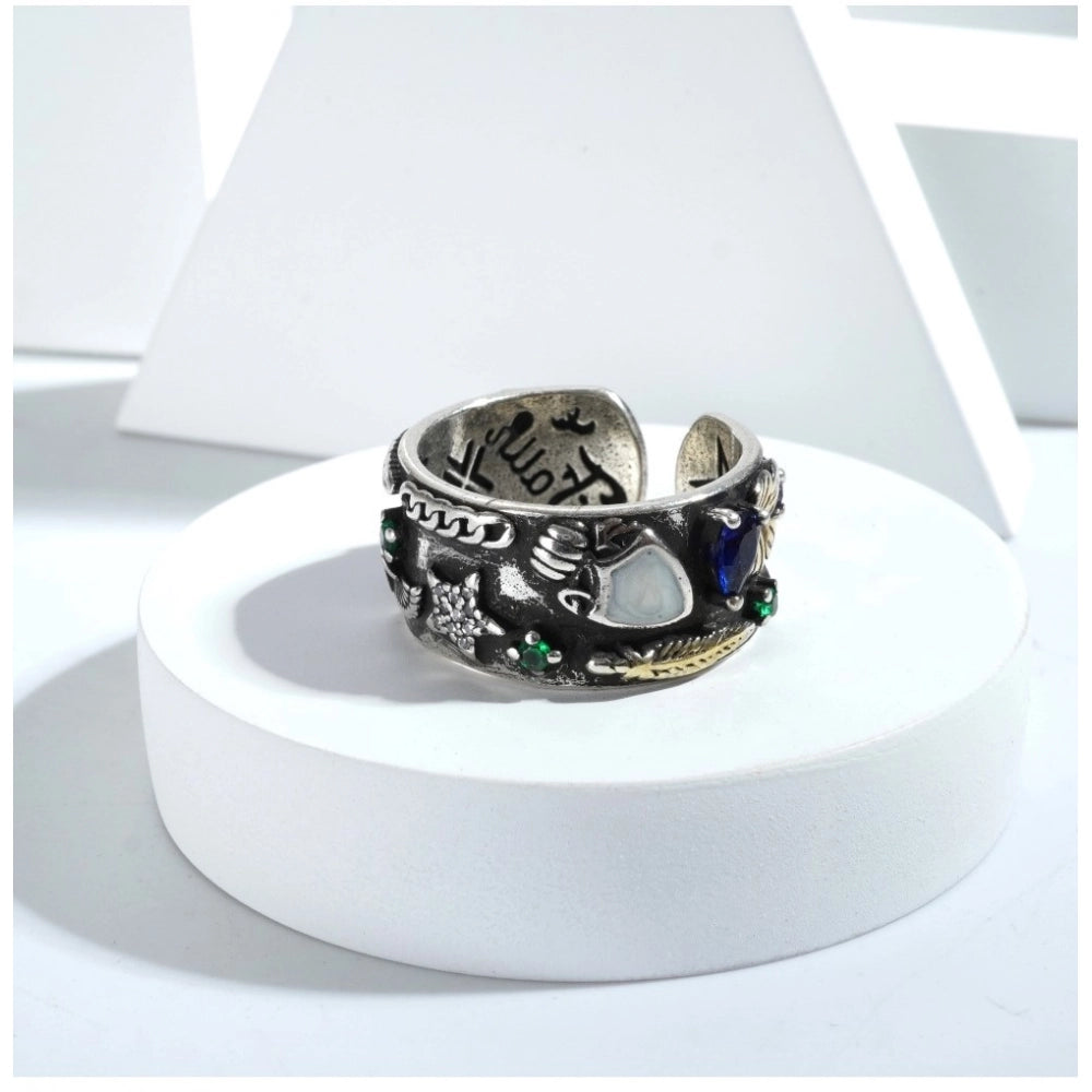 Silver Office Wear Steel Ring - Vkart - View 2