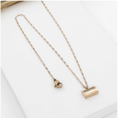 Gold Mini Suitcase Pendant Steel Chain - Vkart - View 2