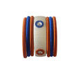 White-Brown-Blue Silk Thread Bangles (Size 2.8) - Vkart