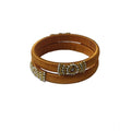 Light Brown Silk Thread Bangles (Size 2.1) - Vkart