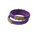 Light Violet Silk Thread Bangles (Size 2.4) - Vkart