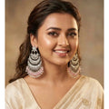 Multicolour Gold-Plated Chandbali Earrings - Vkart