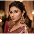 Multicolour Gold-Plated Chandbali Earrings No. 2 - Vkart