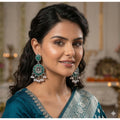 Multicolour Gold-Plated Chandbali Earrings No. 5 - Vkart