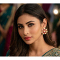 Multicolour Gold-Plated Stud Earrings - Vkart