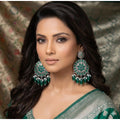 Multicolour Gold-Plated Chandbali Earrings No. 7 - Vkart