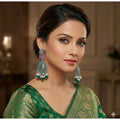 Multicolour Gold-Plated Chandbali Earrings No. 8 - Vkart