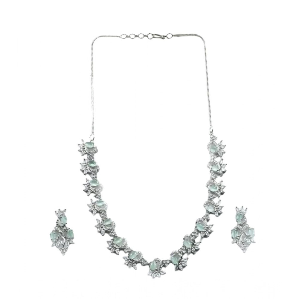 Turquoise Silver-Plated Necklace Set No. 8 - Vkart - View 2