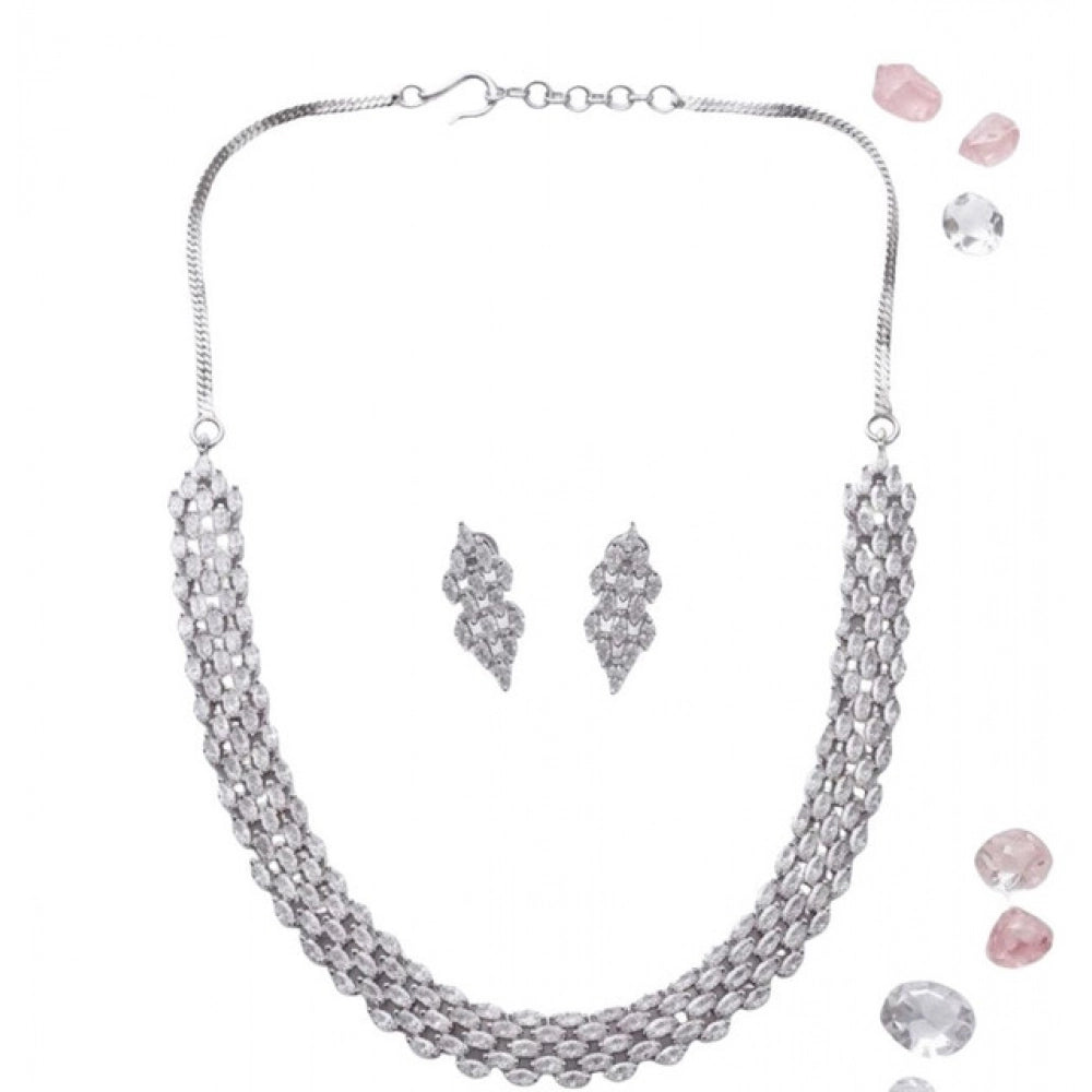 Silver-Plated Necklace Set No. 5 - Vkart - View 2
