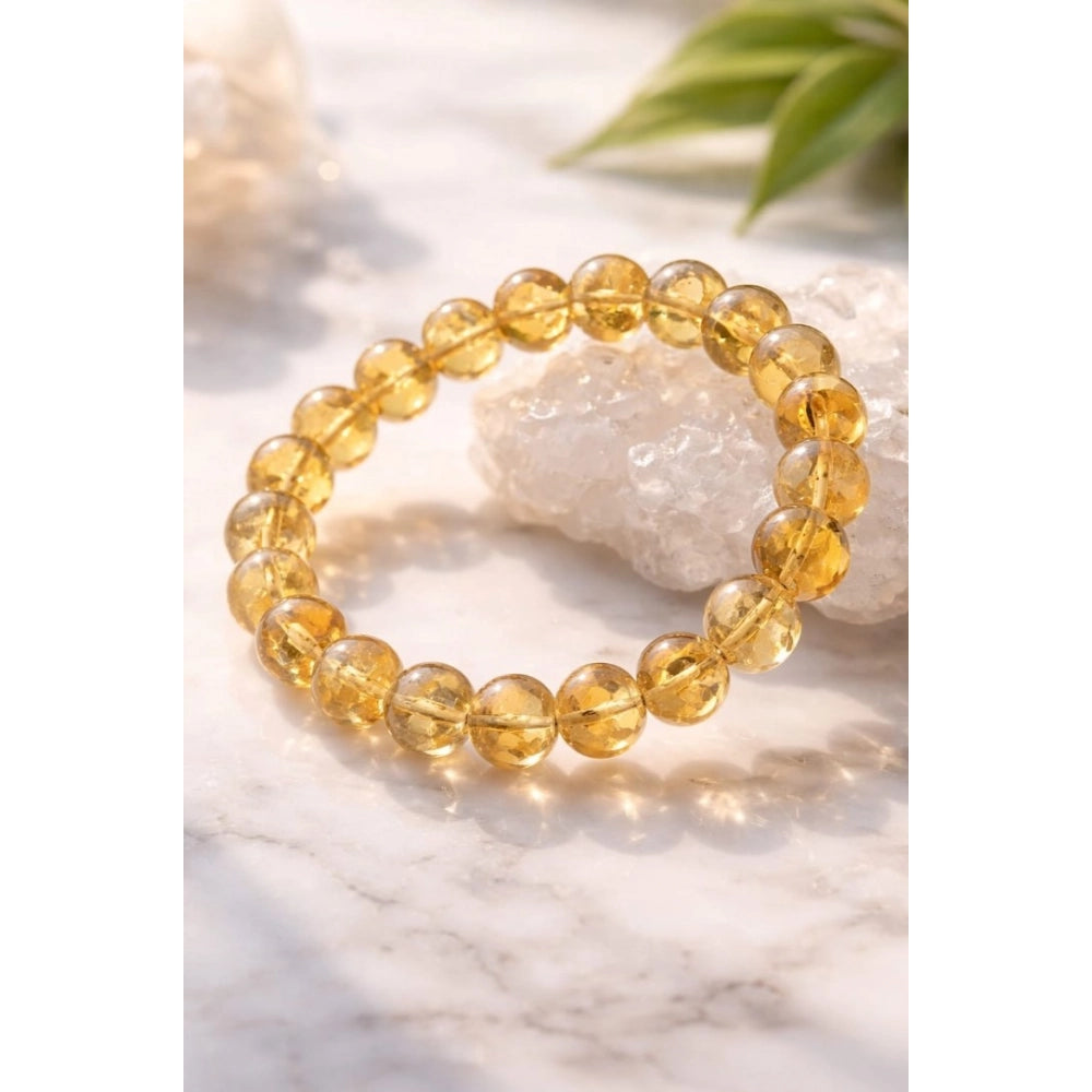 Citrine 8mm Natural Crystal Bracelet - Vkart - View 2