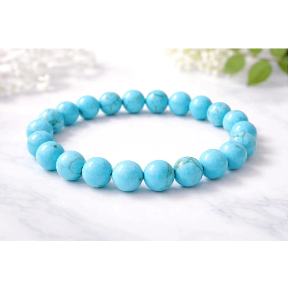 Turquoise 8mm Natural Crystal Bracelet - Vkart - View 2