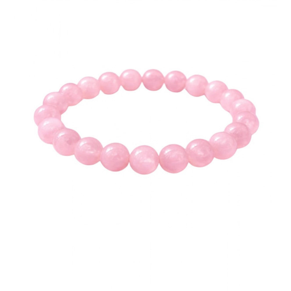Rose Quartz 8mm Natural Crystal Bracelet - Vkart