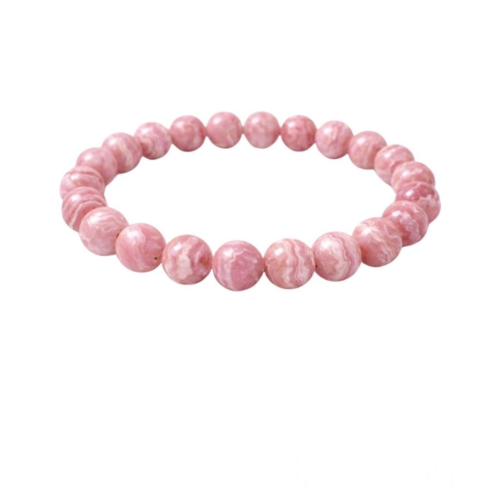 Rhodochrosite 8mm Natural Crystal Bracelet - Vkart