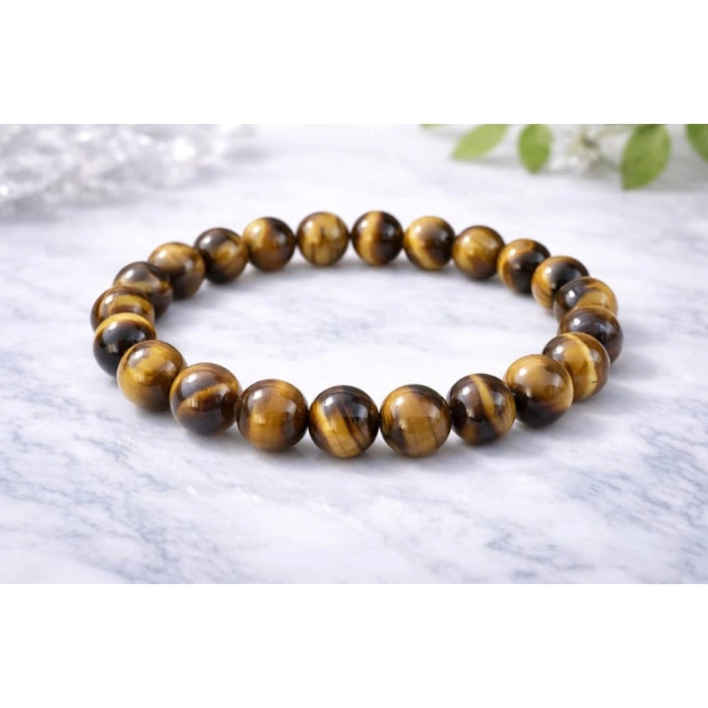 Tiger Eye 8mm Natural Crystal Bracelet - Vkart - View 2