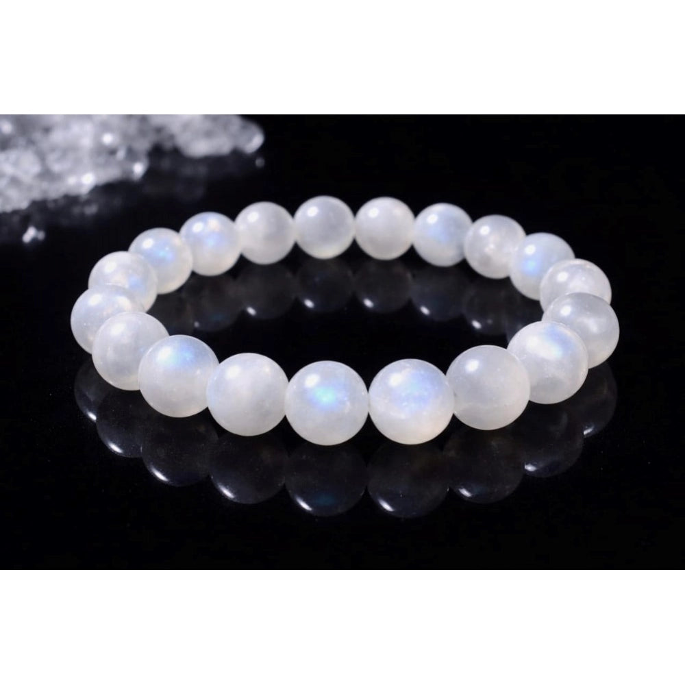 Moonstone 8mm Natural Crystal Bracelet - Vkart - View 2