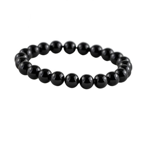 Black Tourmaline 8mm Natural Crystal Bracelet - Vkart
