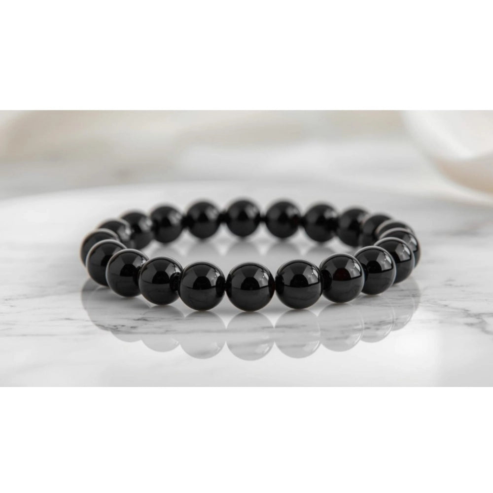 Black Obsidian 8mm Natural Crystal Bracelet - Vkart - View 2