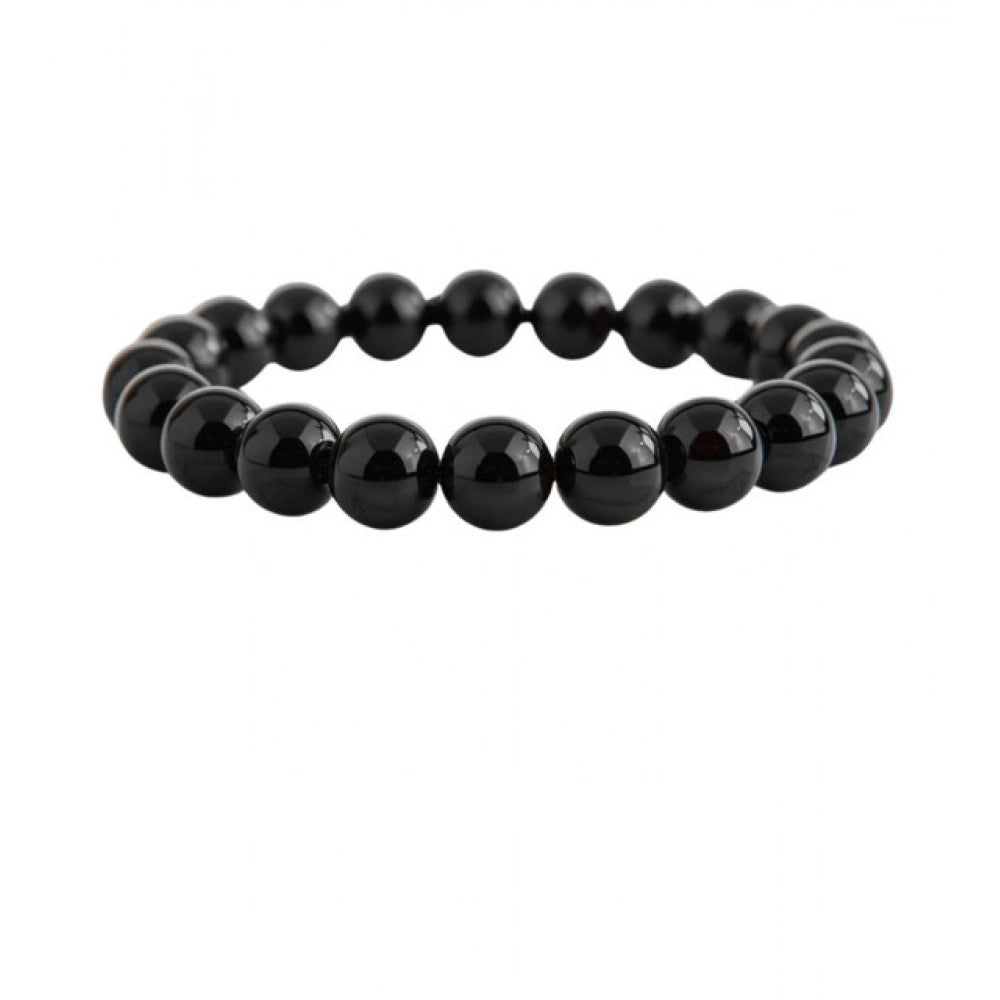 Black Obsidian 8mm Natural Crystal Bracelet - Vkart