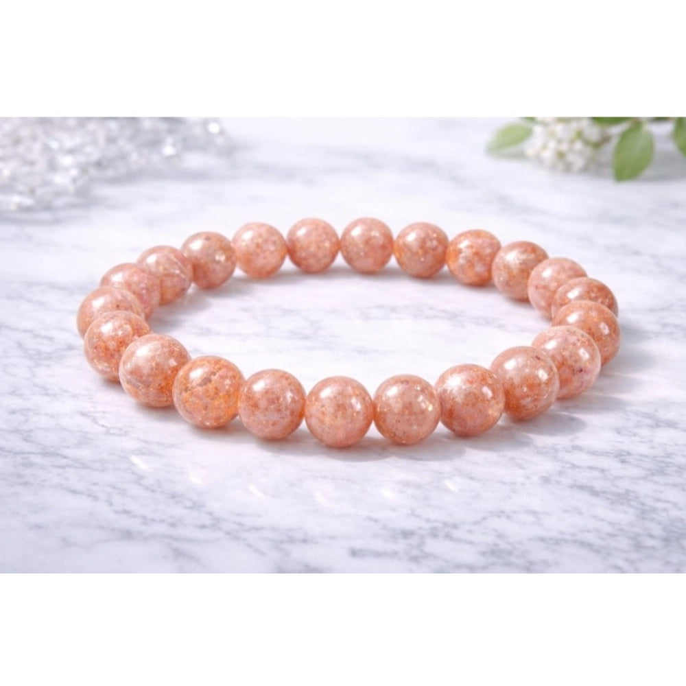 Sunstone 8mm Natural Crystal Bracelet - Vkart - View 2