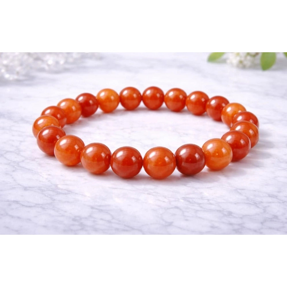Carnelian 8mm Natural Crystal Bracelet - Vkart - View 2