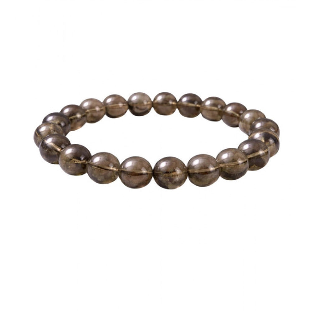 Smoky Quartz 8mm Natural Crystal Bracelet - Vkart