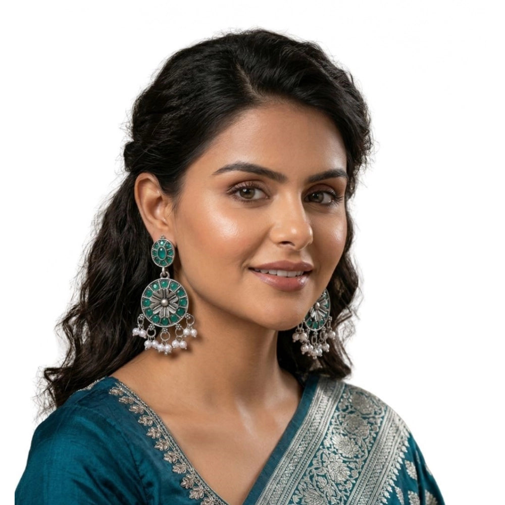 Multicolour Gold-Plated Chandbali Earrings No. 5 - Vkart - View 2