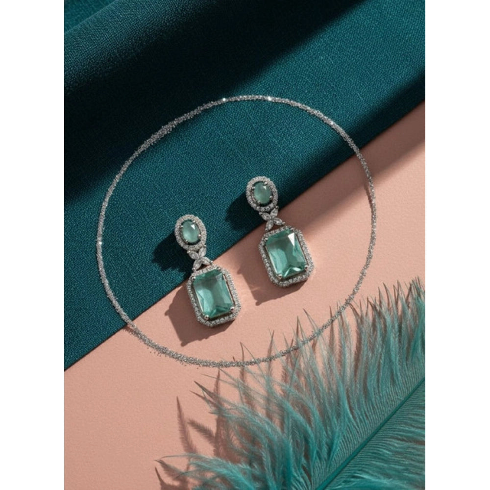 Turquoise Silver-Plated Drop Earrings No. 2 - Vkart - View 4