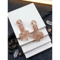 White Silver-Plated Drop Earrings - Vkart