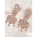 Turquoise Silver-Plated Drop Earrings No. 4 - Vkart