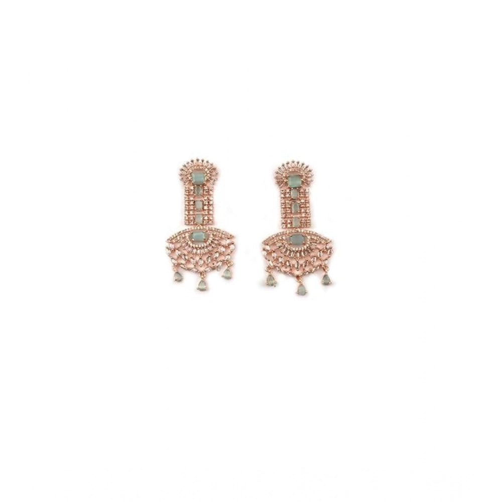 Turquoise Silver-Plated Drop Earrings No. 4 - Vkart - View 2