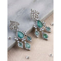 Turquoise Silver-Plated Drop Earrings No. 7 - Vkart