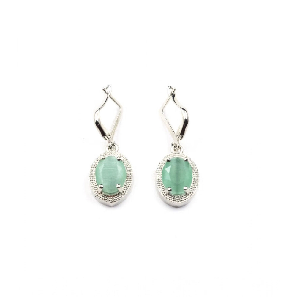Turquoise Silver-Plated Pendant Set - Vkart - View 5