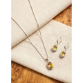Yellow Silver-Plated Pendant Set - Vkart