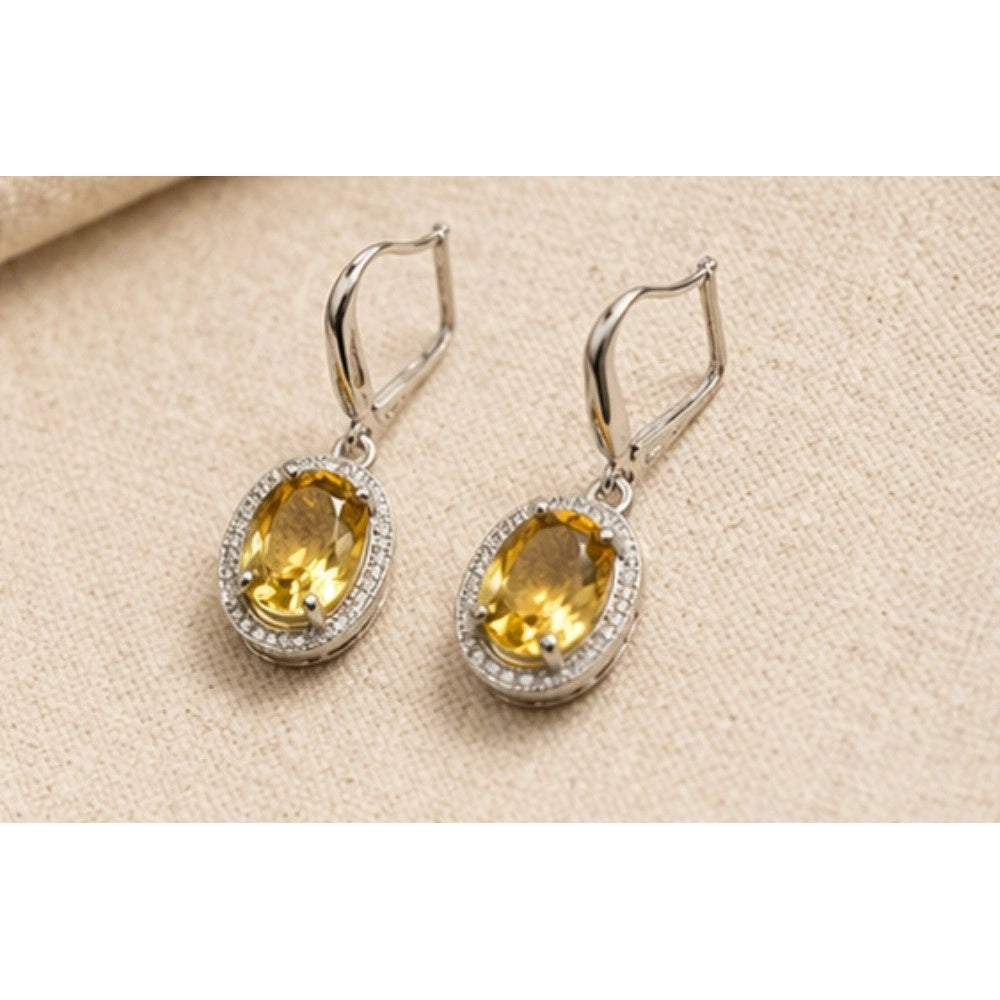 Yellow Silver-Plated Pendant Set - Vkart - View 5