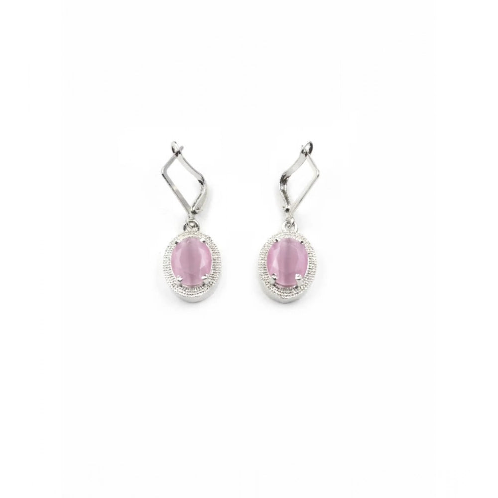 Pink Silver-Plated Pendant Set No. 2 - Vkart - View 5